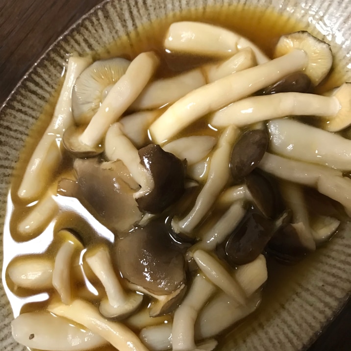 レンジでしめじバター醤油